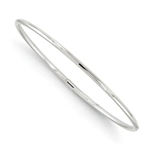 10K White Gold Slip-On Bangle