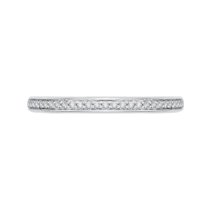 14K White Gold Round Diamond Wedding Band