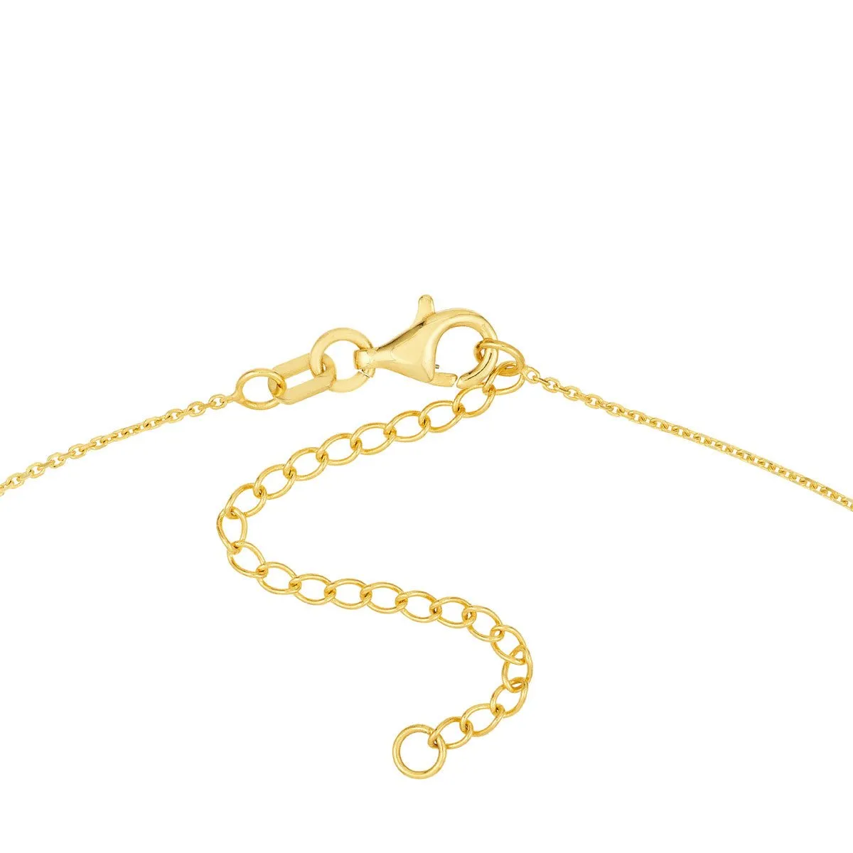 14K Yellow Gold Sideways Floating Turtle and Turq Bezel Necklace