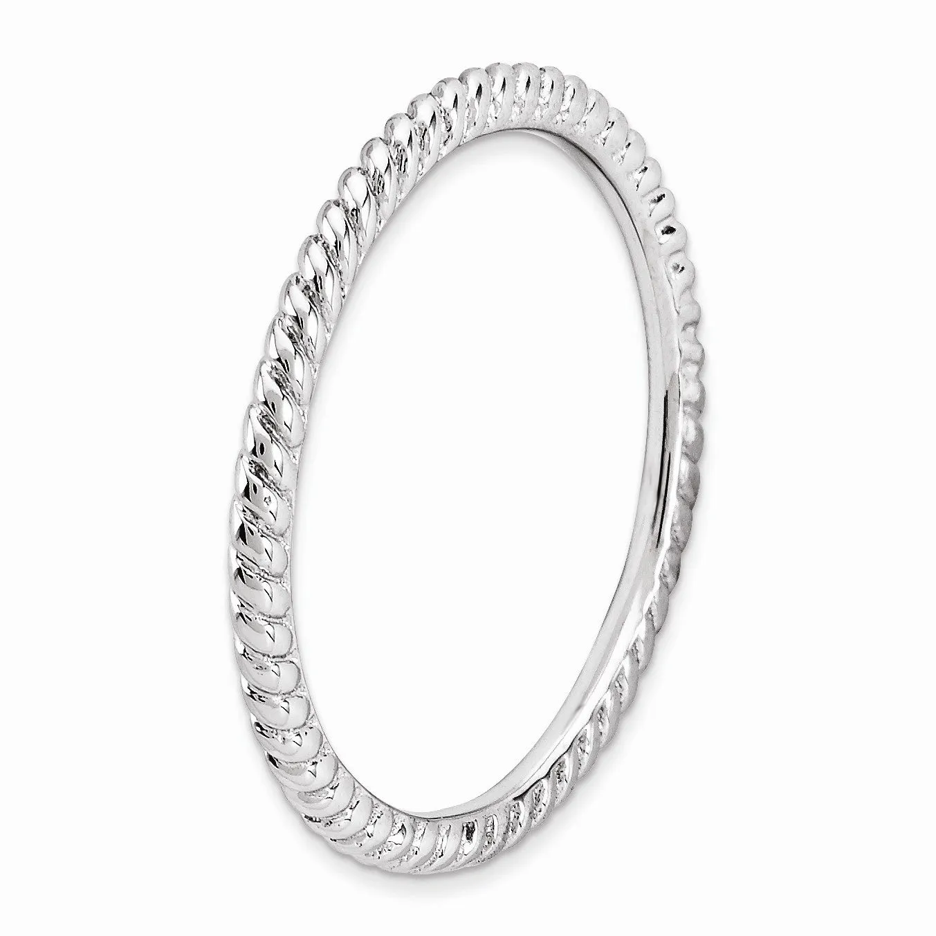 1.5mm Stackable Sterling Silver Twisted Band