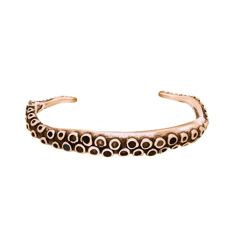 18ct Rose Gold Whitby Jet Tentacle Bangle