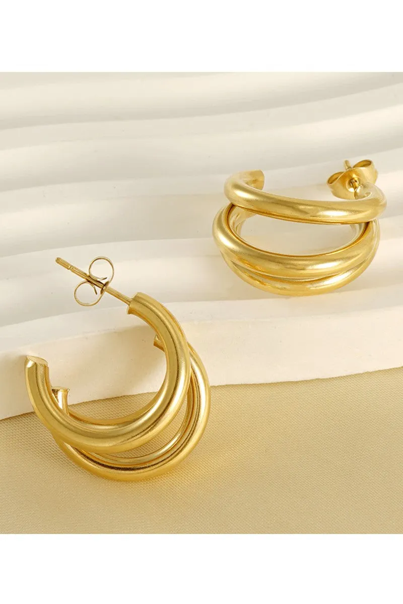 18K GOLD PLATED STAINLESS STEEL EARRINGS