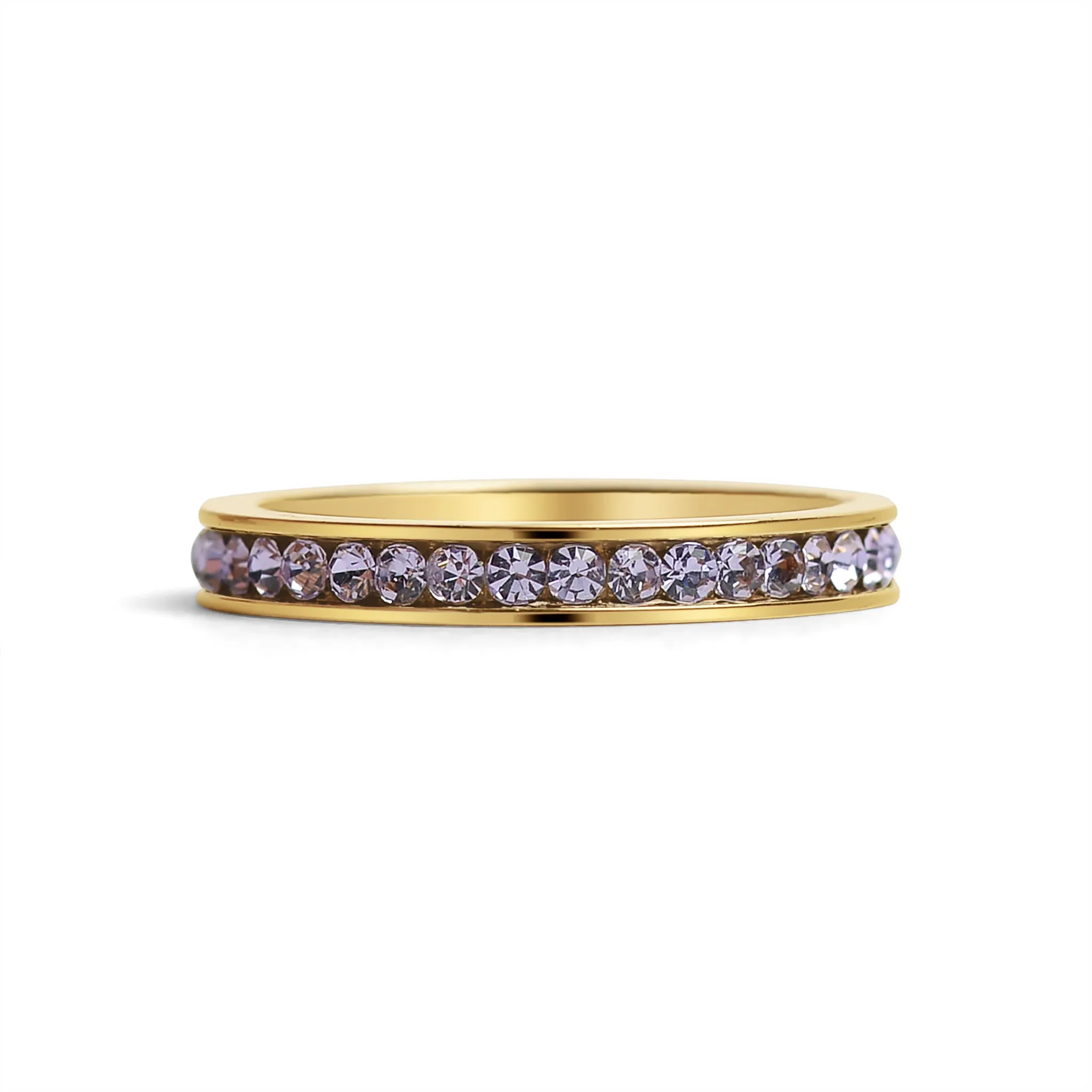 18K Gold PVD Stainless Steel CZ Eternity Ring / ETR3000