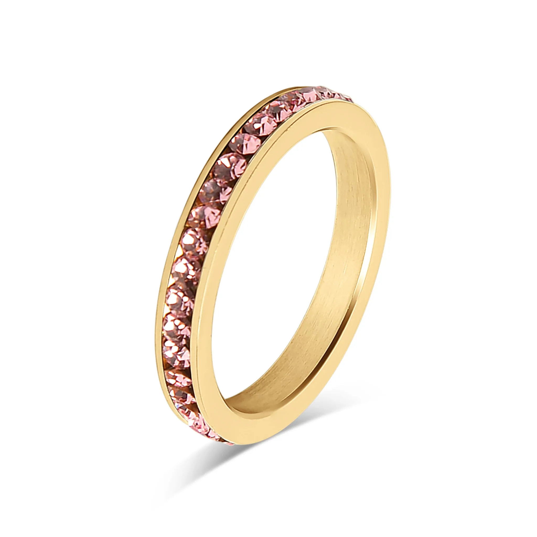 18K Gold PVD Stainless Steel CZ Eternity Ring / ETR3000