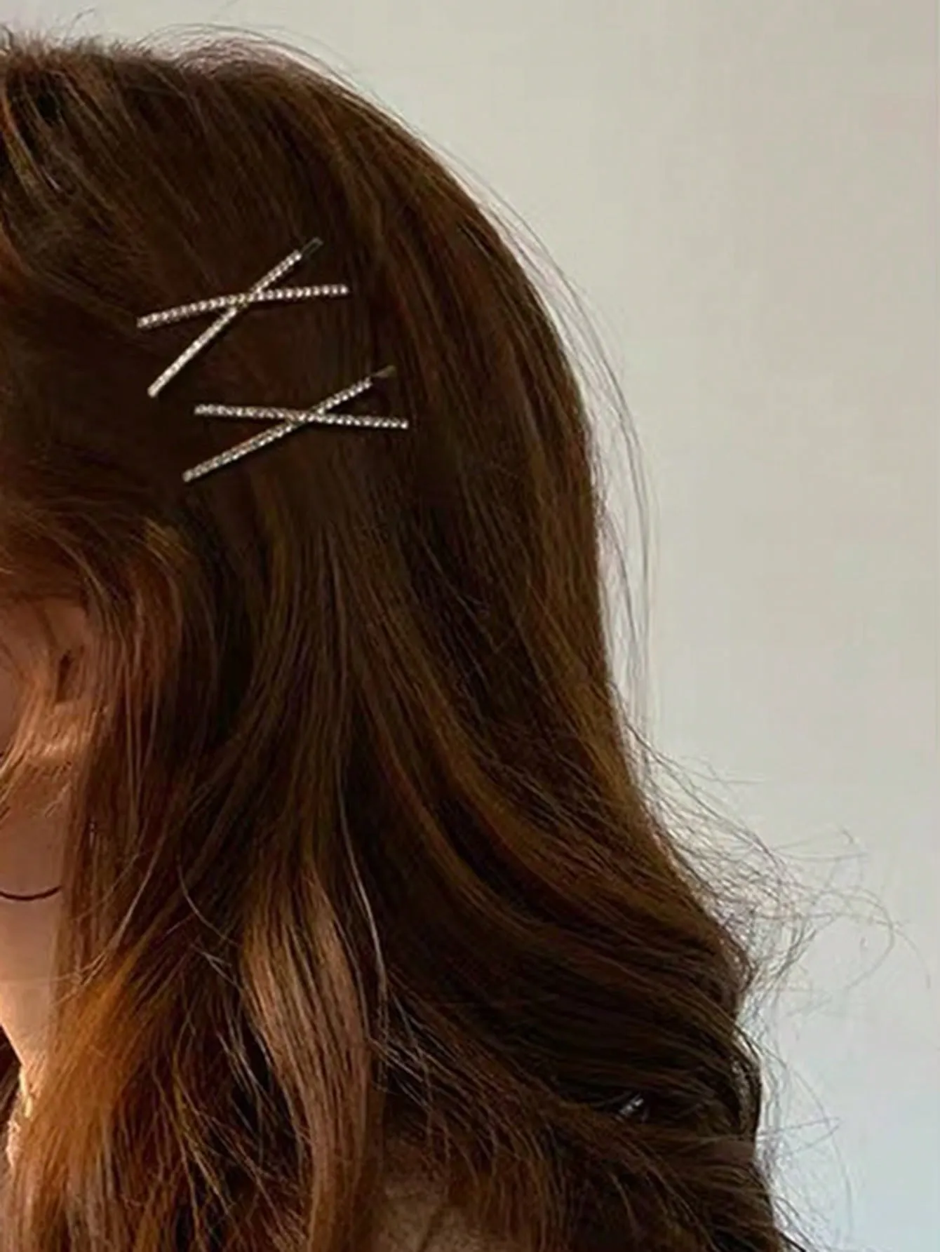 2pcs Simple Crossed And Straight Barrette Hair Clips For Daily Fashion