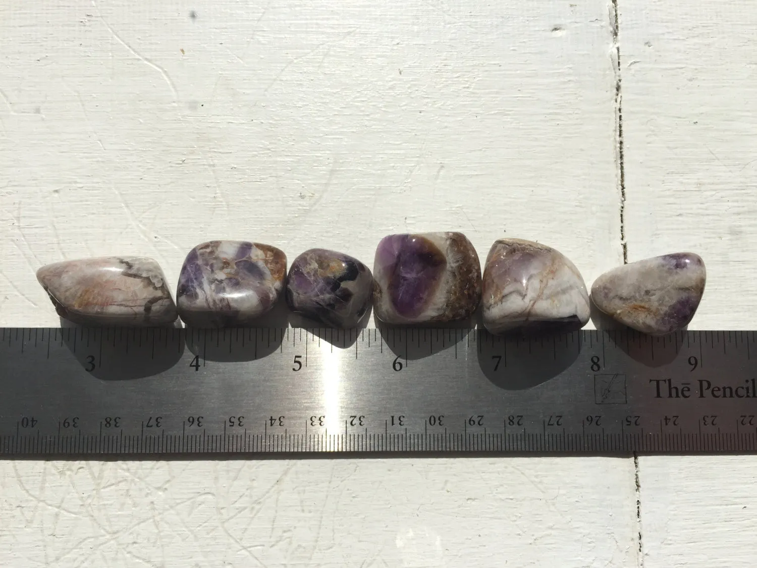 3 Tumbled Banded Amethyst