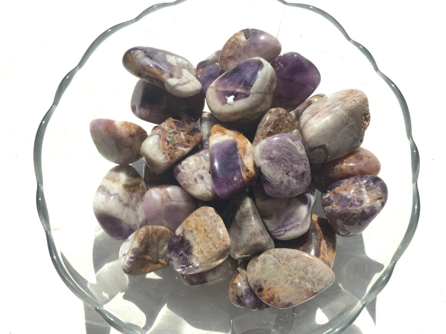 3 Tumbled Banded Amethyst