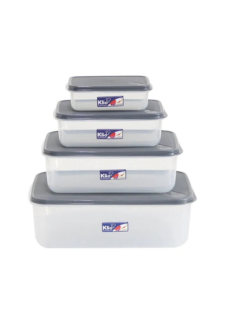 4 Pcs. Stackable Rectangle Series Set Food Keeper