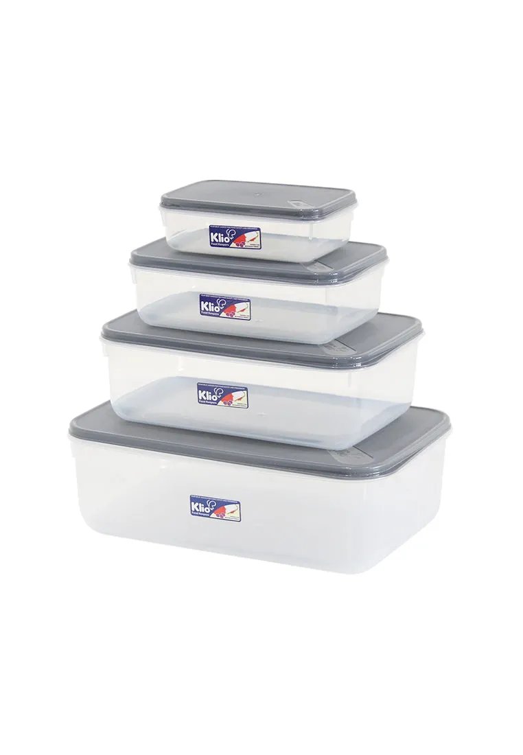 4 Pcs. Stackable Rectangle Series Set Food Keeper