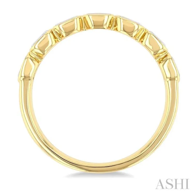 5/8 ctw East-West Emerald Cut Diamond Fashion Band in 14K Yellow Gold