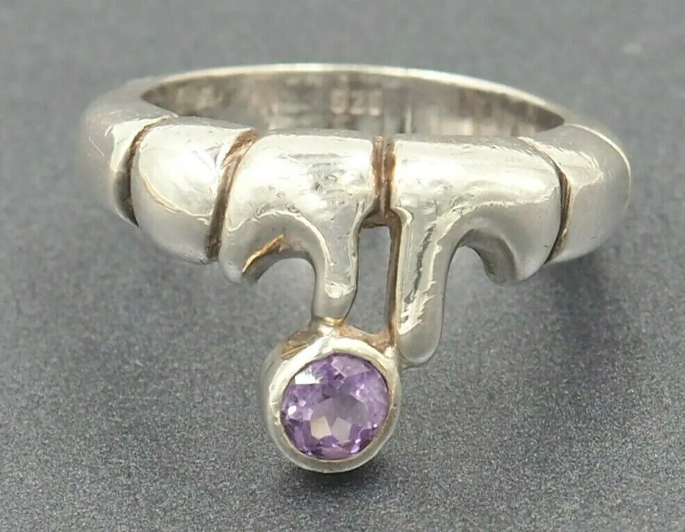 925 Sterling Silver Amethyst Ring