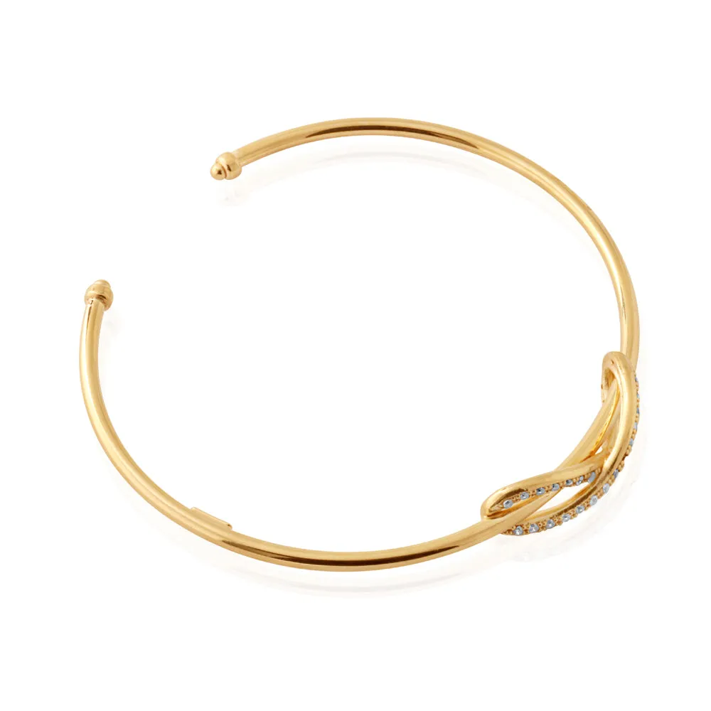 9ct Gold Silverfilled Infinity Cuff Bangle