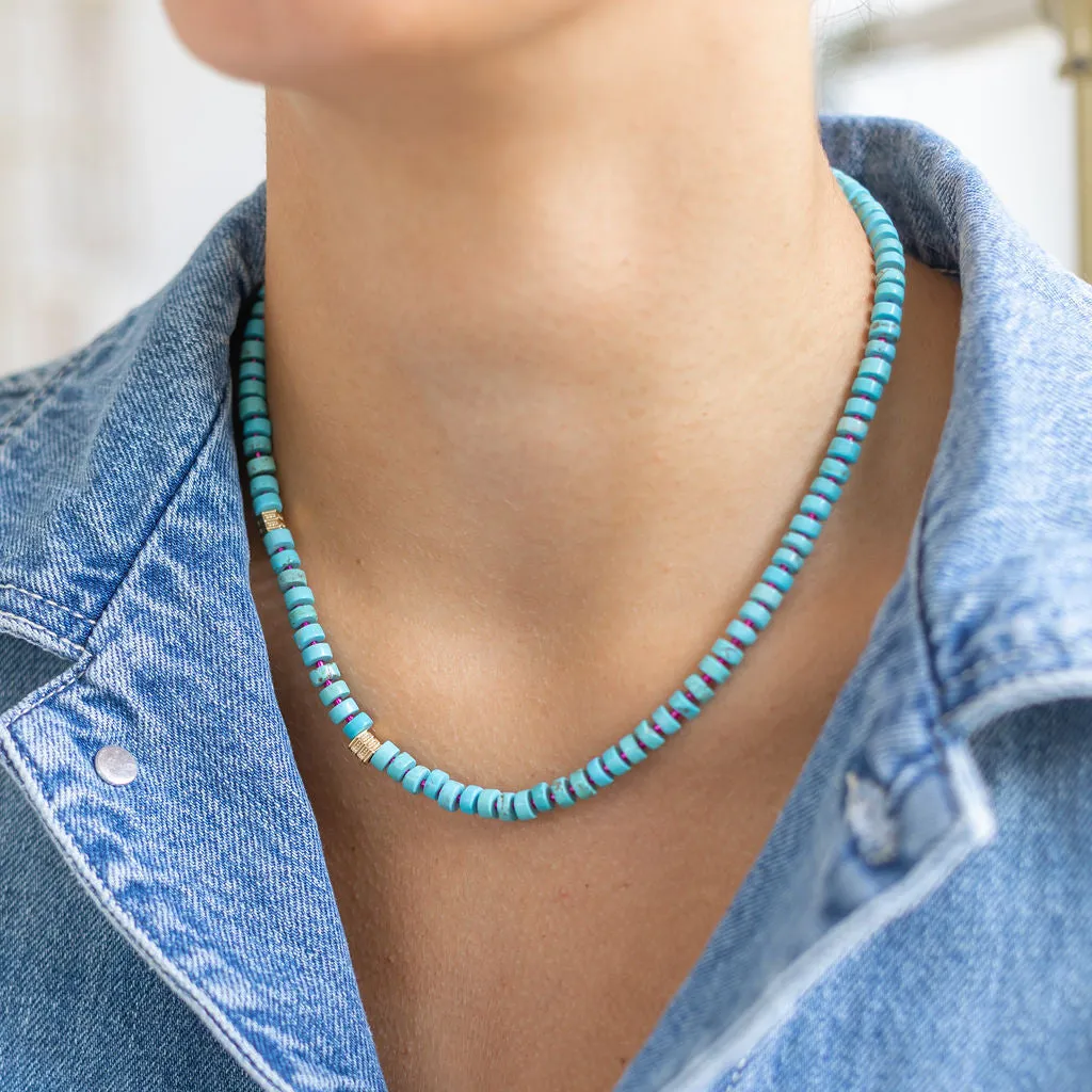 All you Need is Love Gemstone Turquoise Necklace