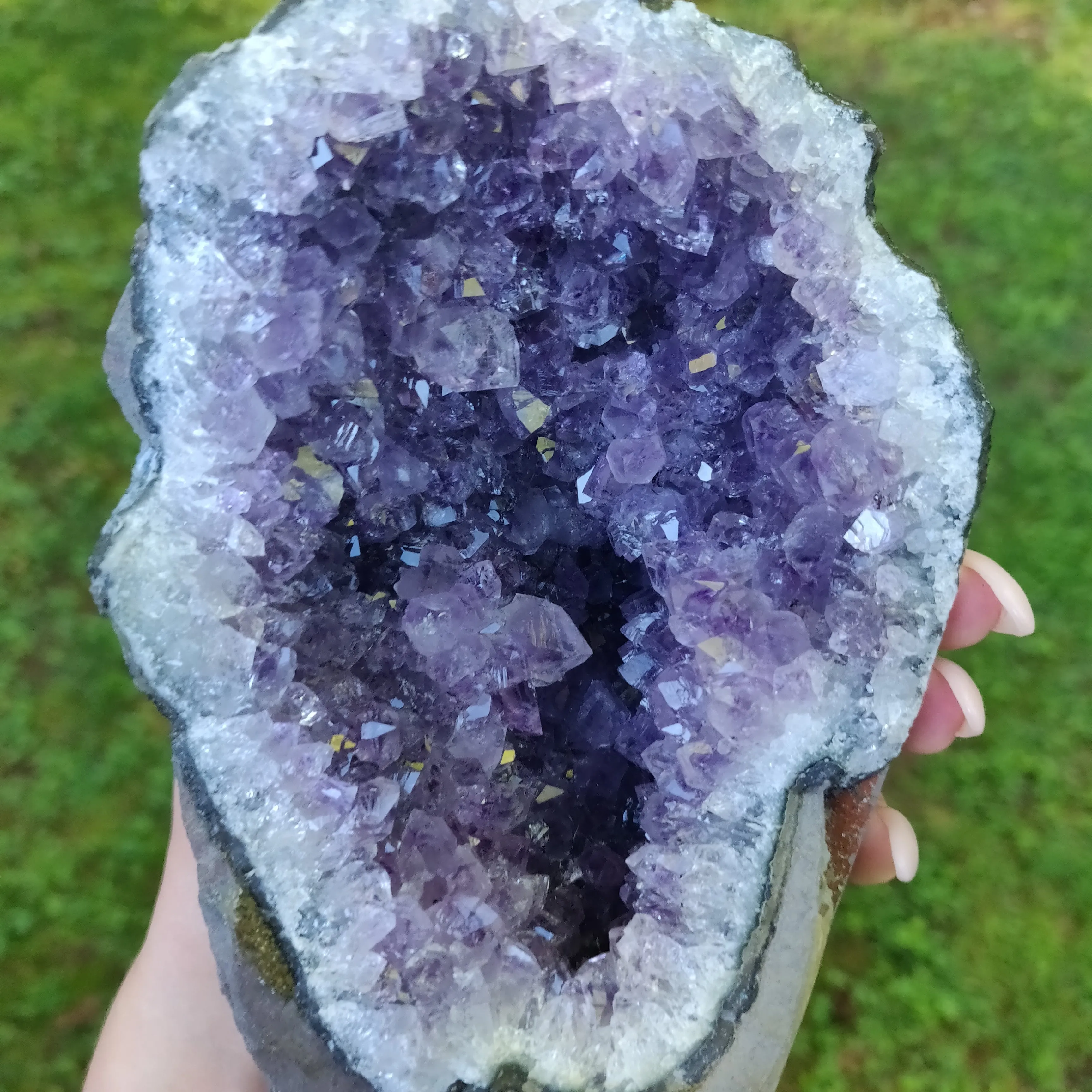 Amethyst Geode Free Form, Cut Base (#34)