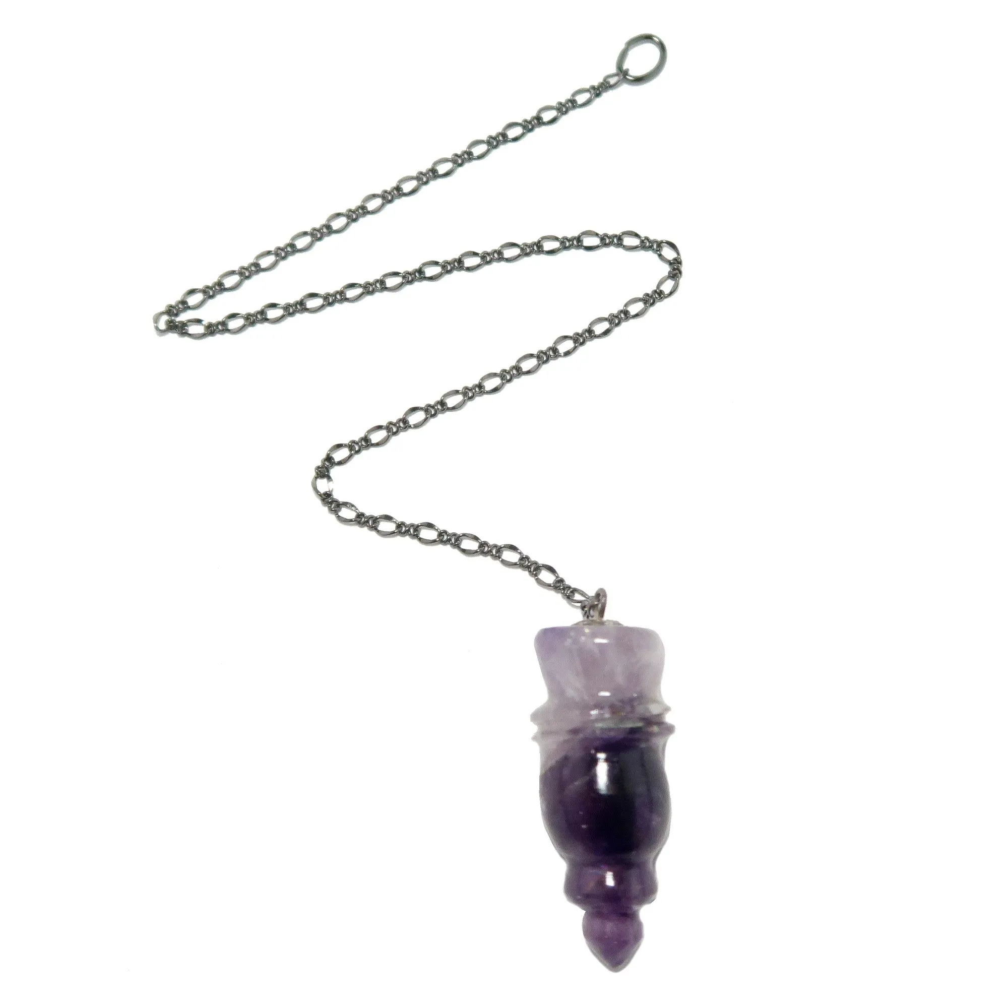 Amethyst Pendulum Ancient Relics Carved Crystal