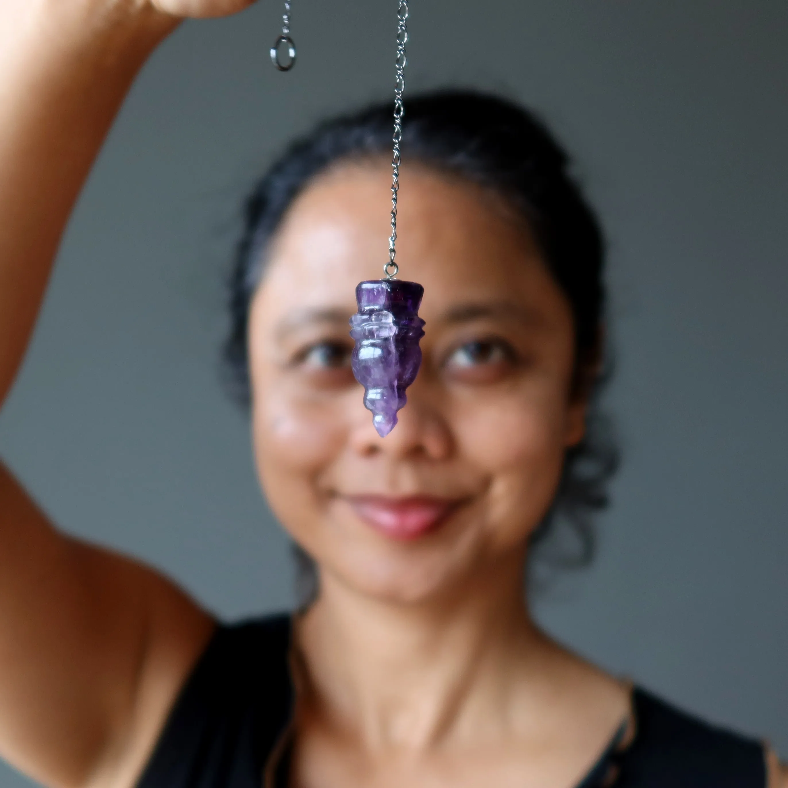 Amethyst Pendulum Ancient Relics Carved Crystal