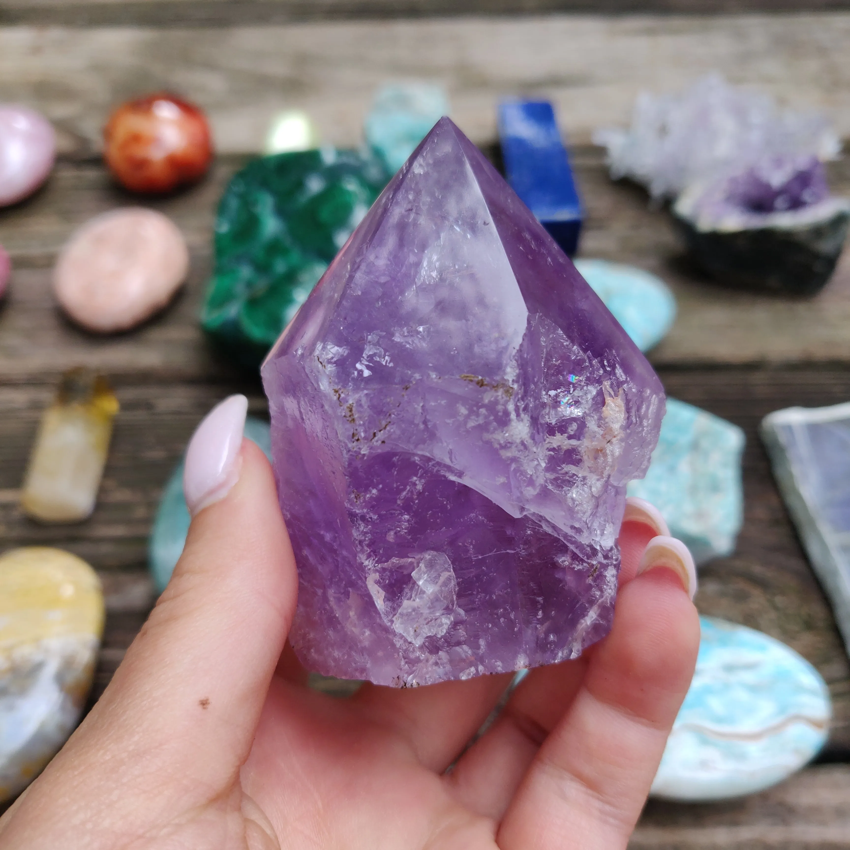 Amethyst Point, Polished Point with Rough Base (#12)