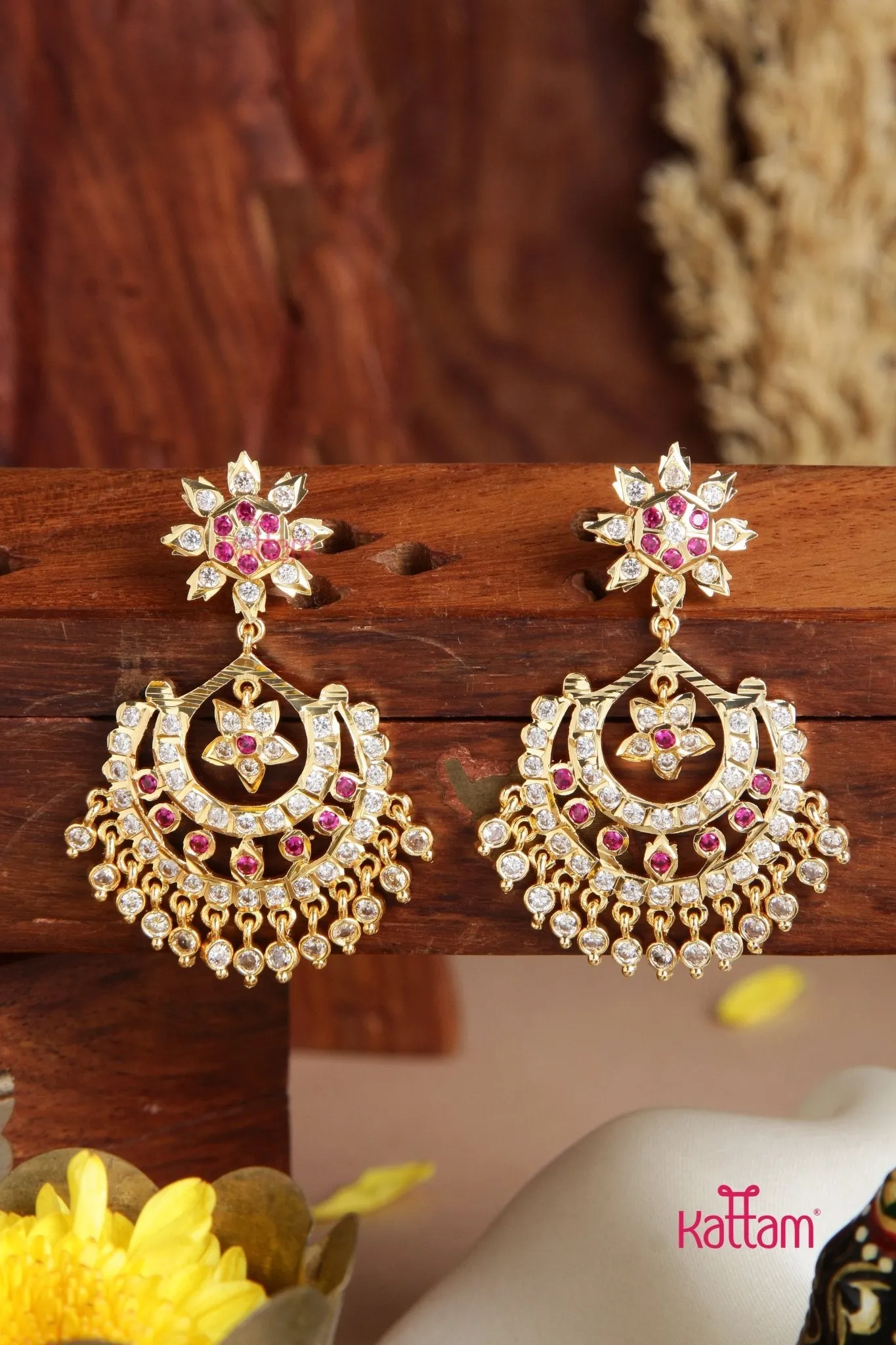 Ananya - Gati Ruby Chandbali Earring