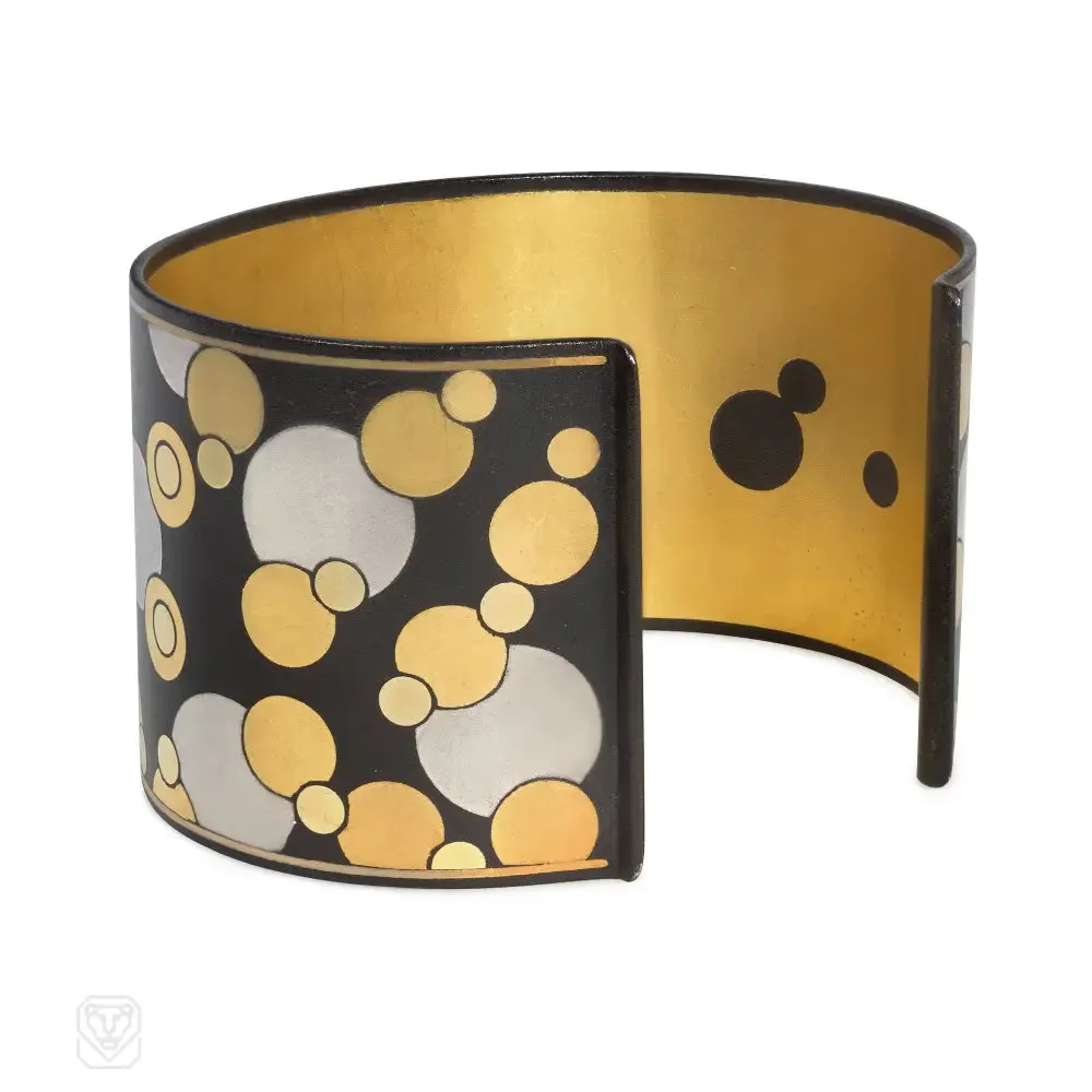 Angela Cummings for Tiffany gold damascene bubble cuff