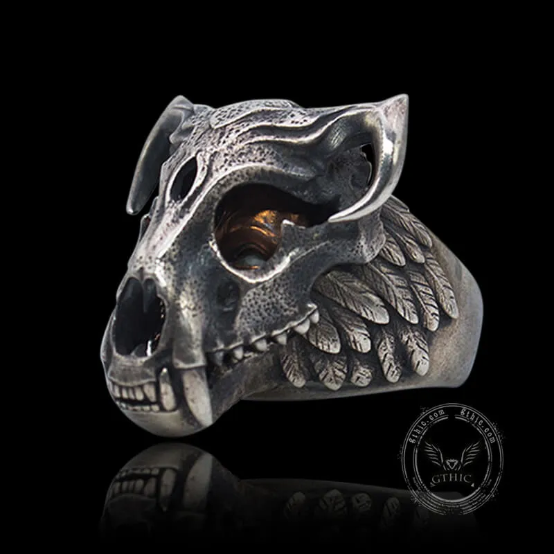 Aztec Jaguar warrior Sterling Silver Ring