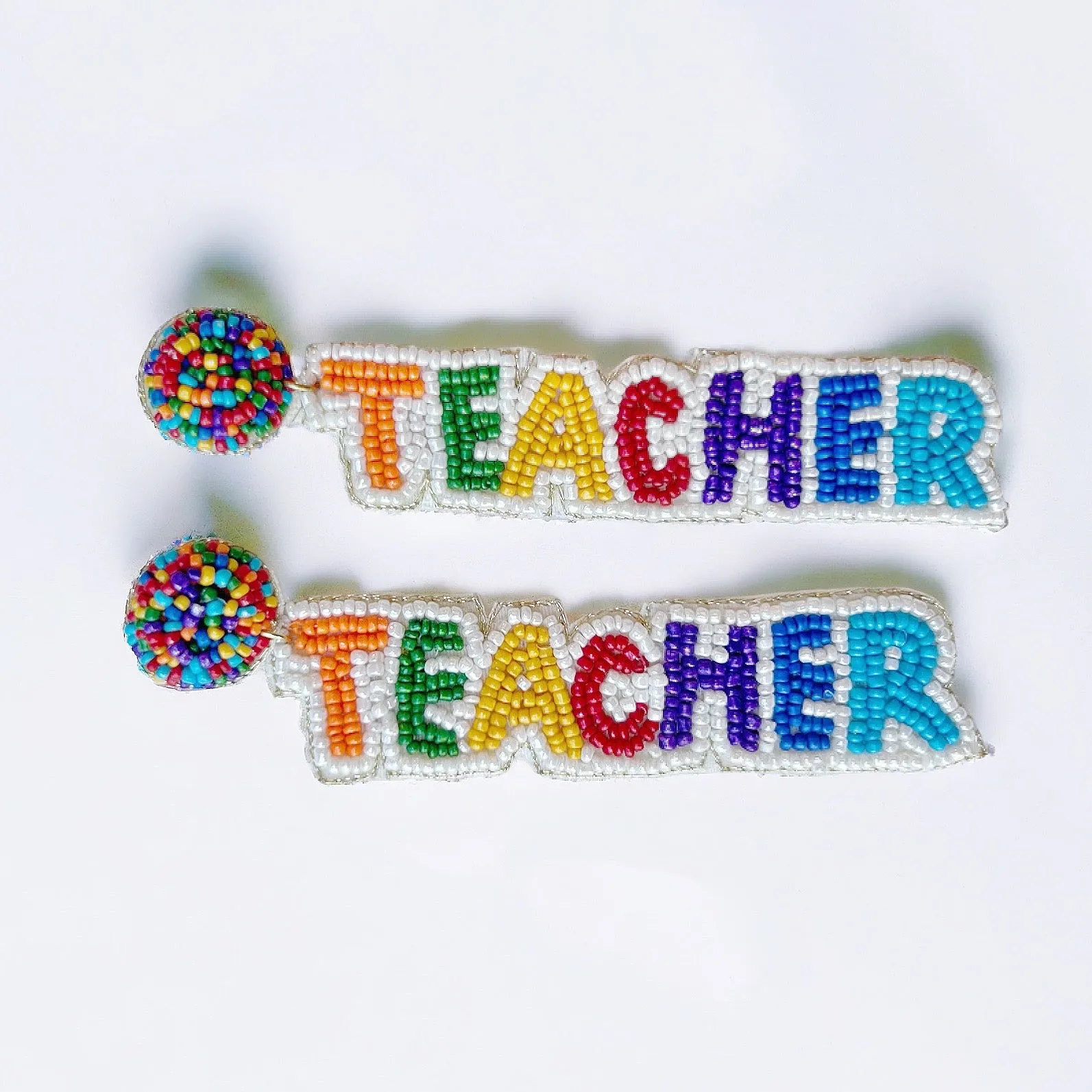 Beaded Teacher Earrings