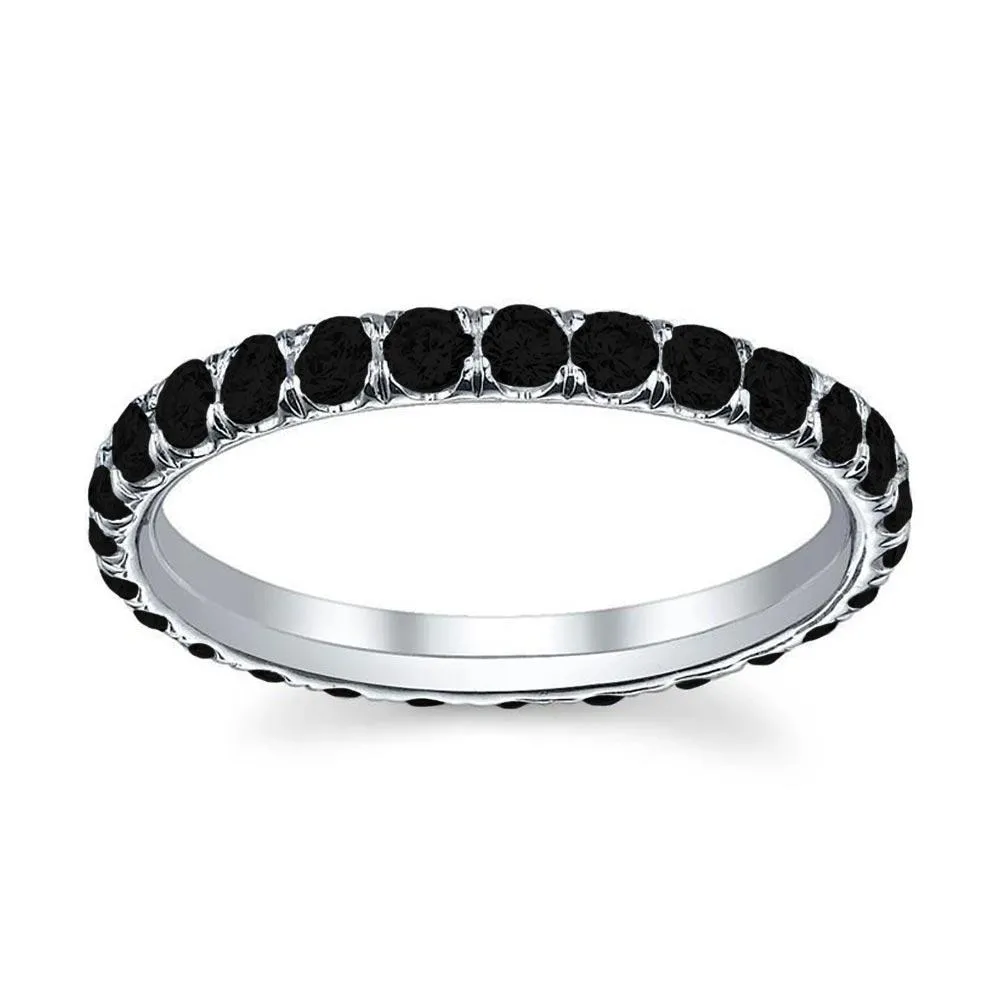 Black Diamond U-Pave Eternity Ring