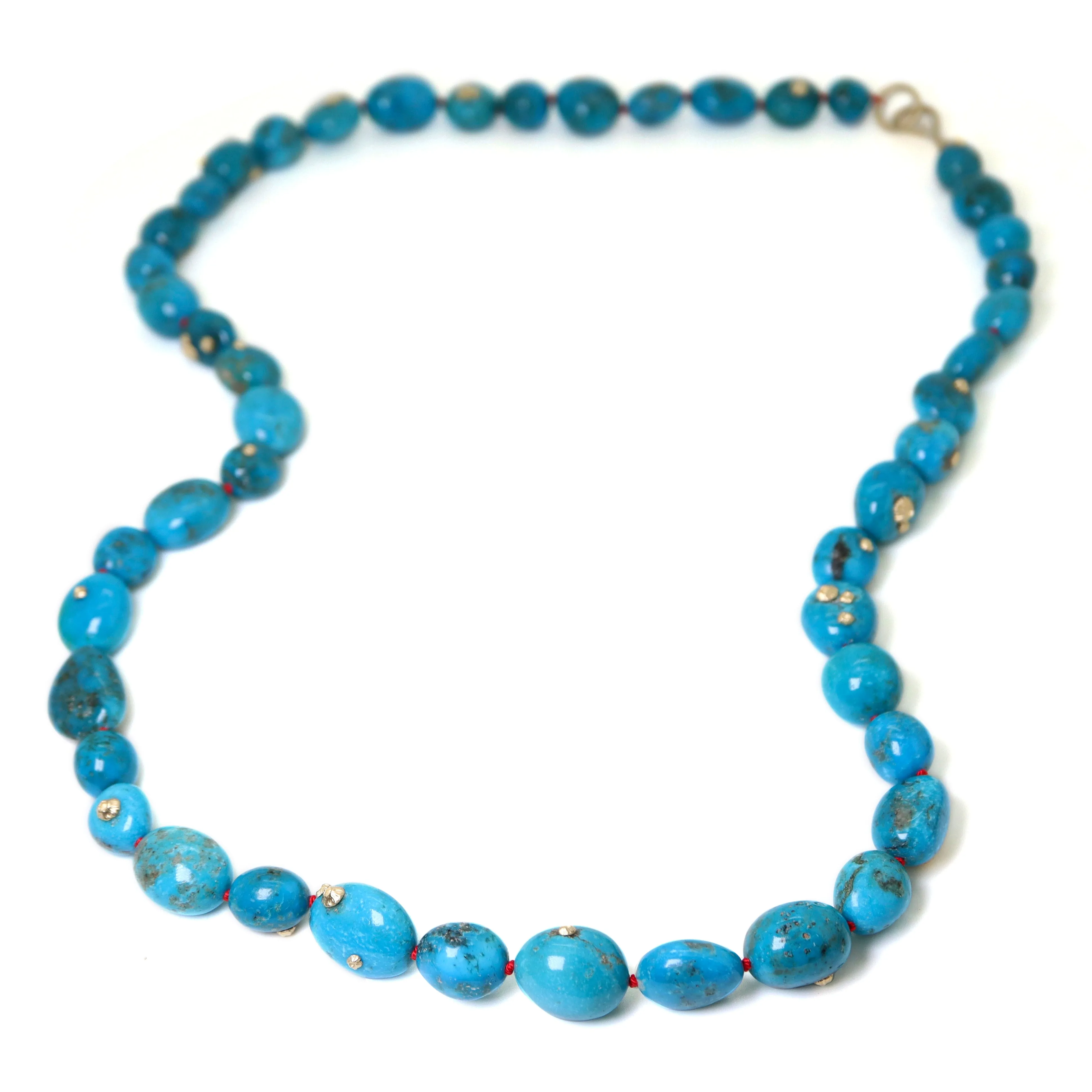 Blue Nile River Turquoise Ruthie B. Necklace with Barnacles