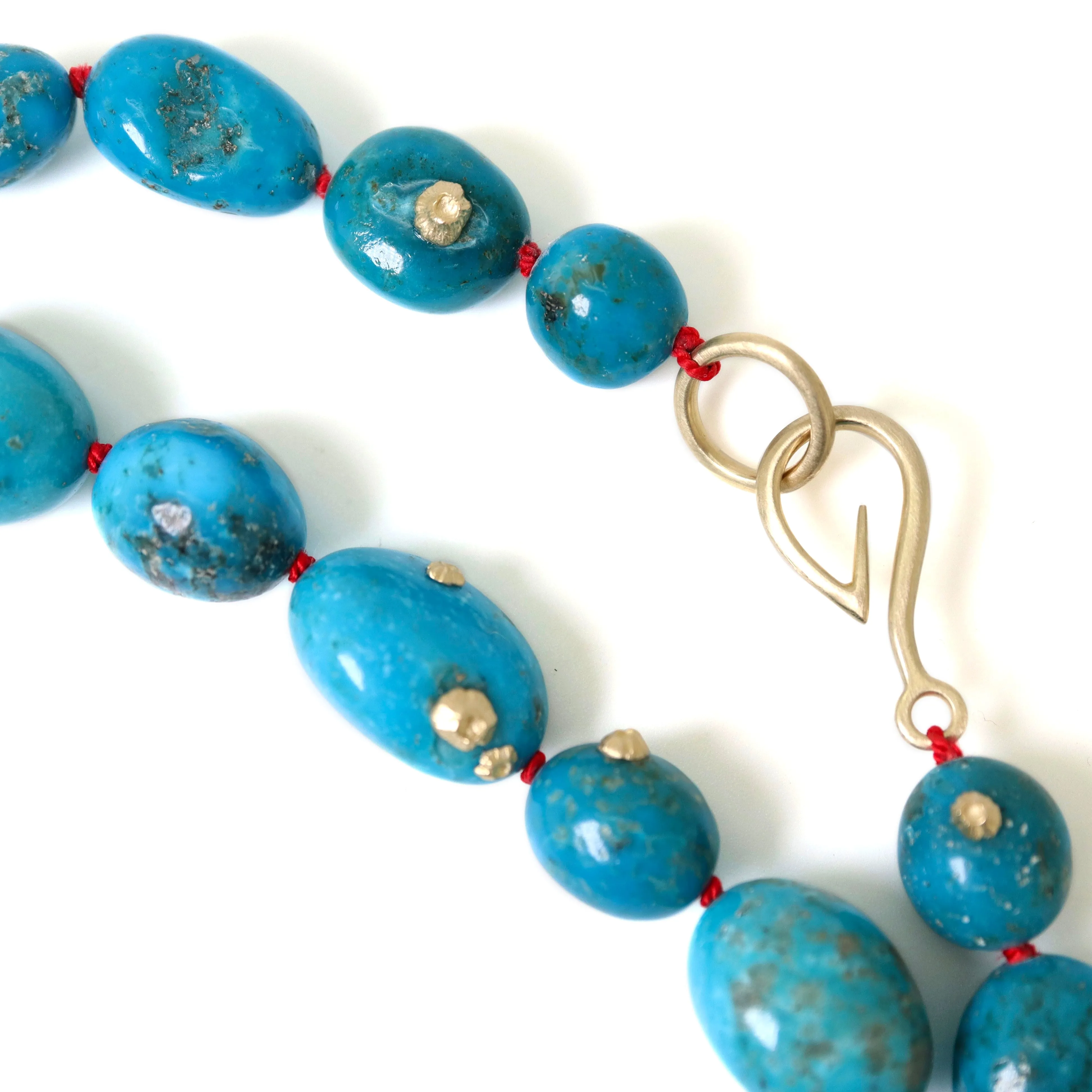 Blue Nile River Turquoise Ruthie B. Necklace with Barnacles