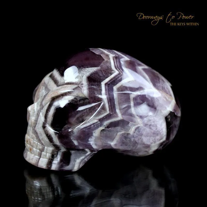 Chevron Amethyst Crystal Skull 'Mouth of God'