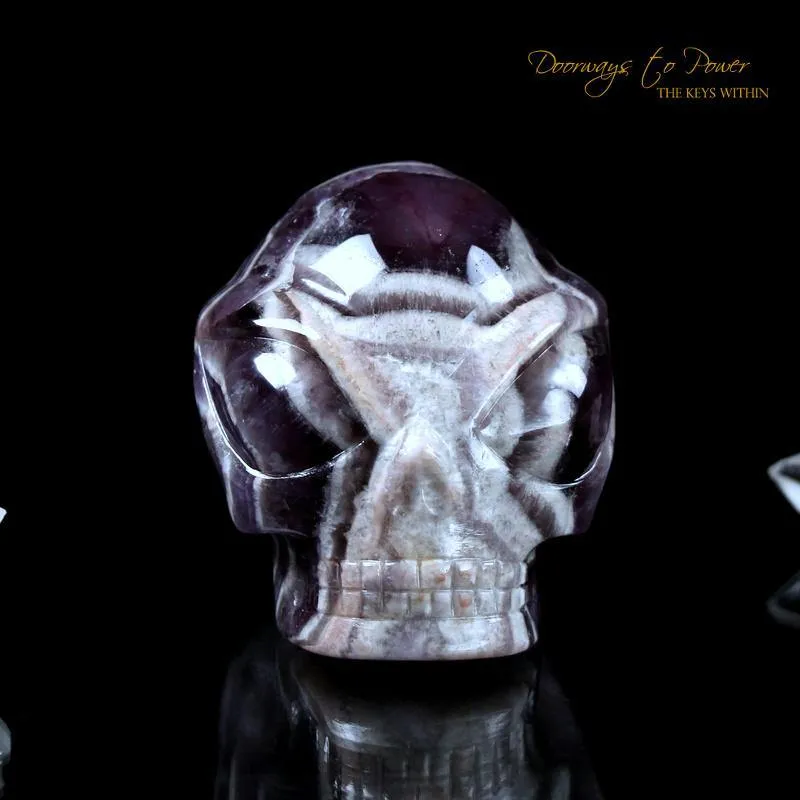 Chevron Amethyst Crystal Skull 'Mouth of God'