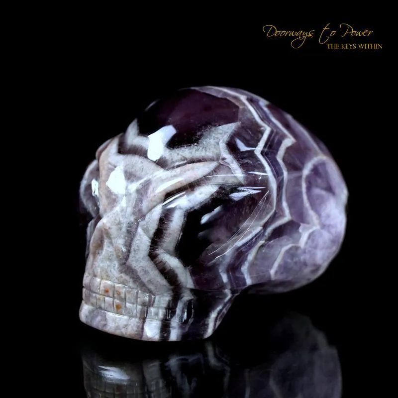 Chevron Amethyst Crystal Skull 'Mouth of God'