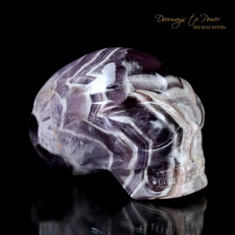 Chevron Amethyst Crystal Skull 'Mouth of God'