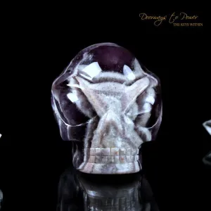 Chevron Amethyst Crystal Skull 'Mouth of God'