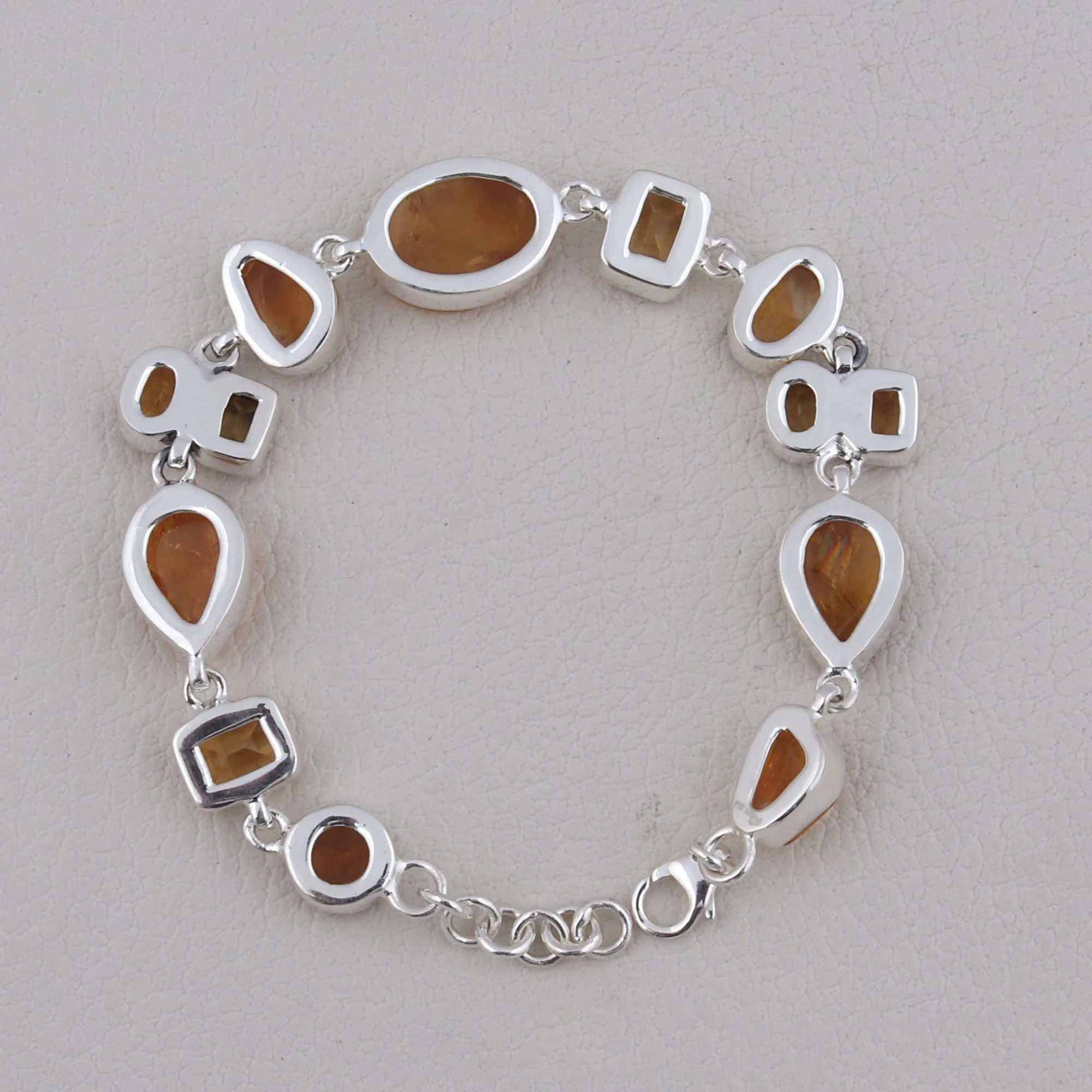 Citrine Bracelet 925 Solid Silver Bracelet