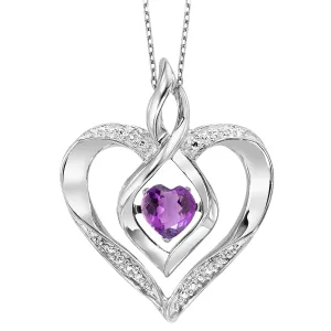 Created Amethyst Heart Pendant by Rhythm of Love