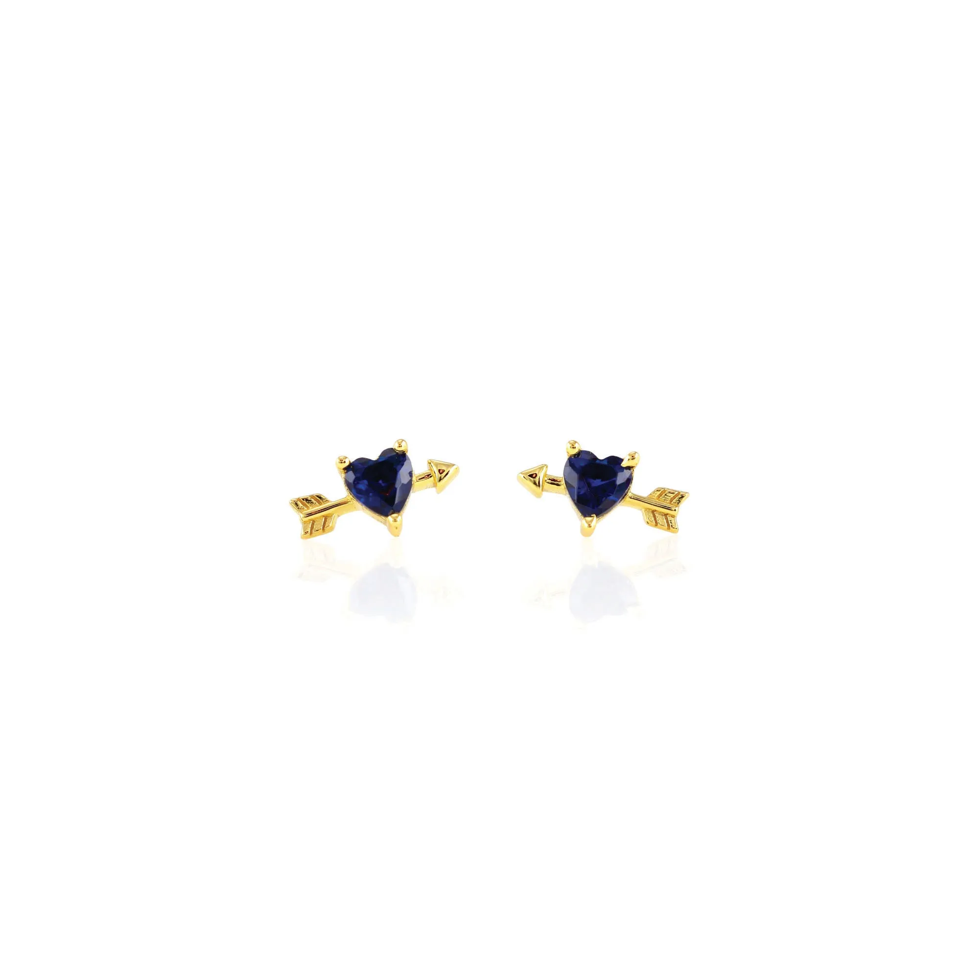 Cupid's Heart Stud Earrings