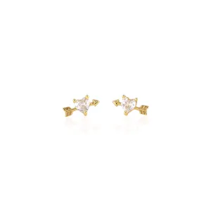 Cupid's Heart Stud Earrings