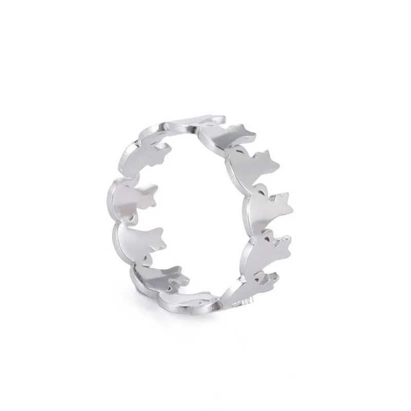 Cute and Charming Stackable Minimalist Stainless Steel Rings