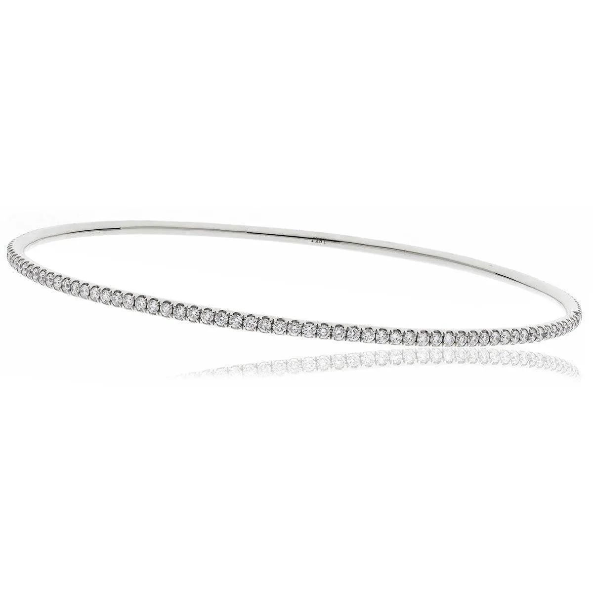 DIAMOND FULL SET BANGLE IN 18K WHITE GOLD