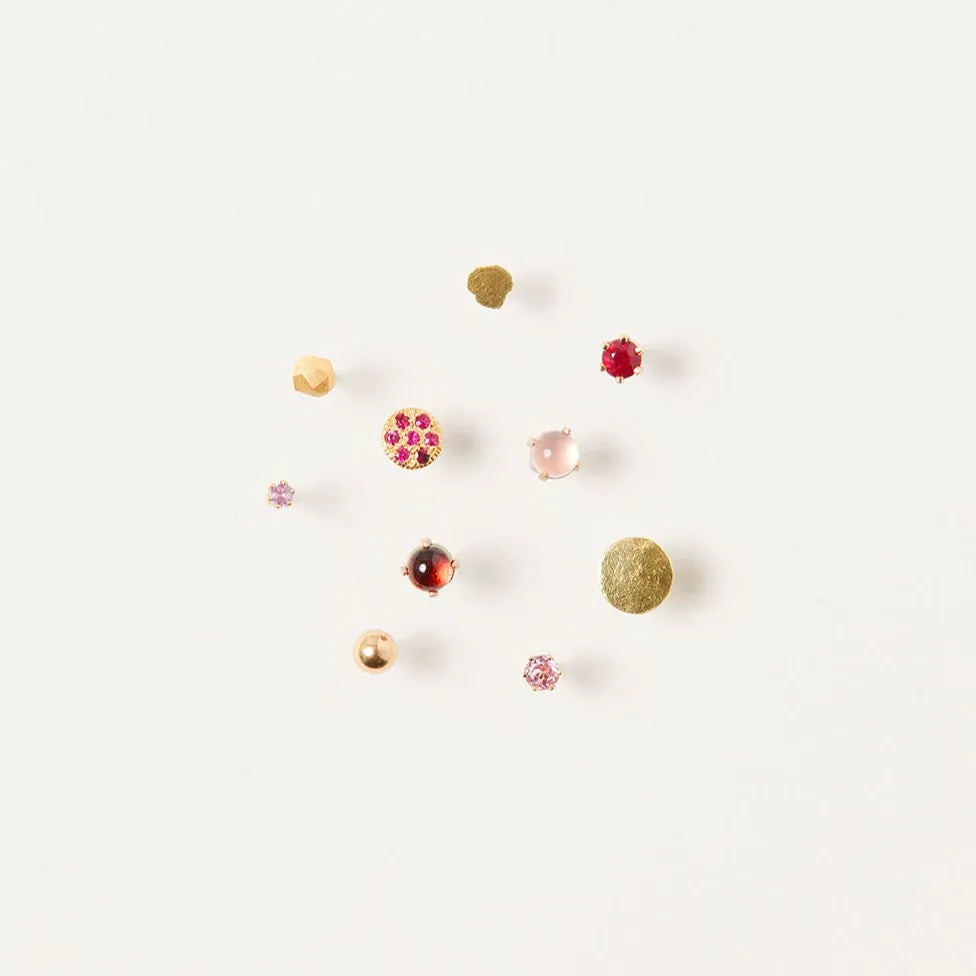 E0714R | Ruby Disc Studs