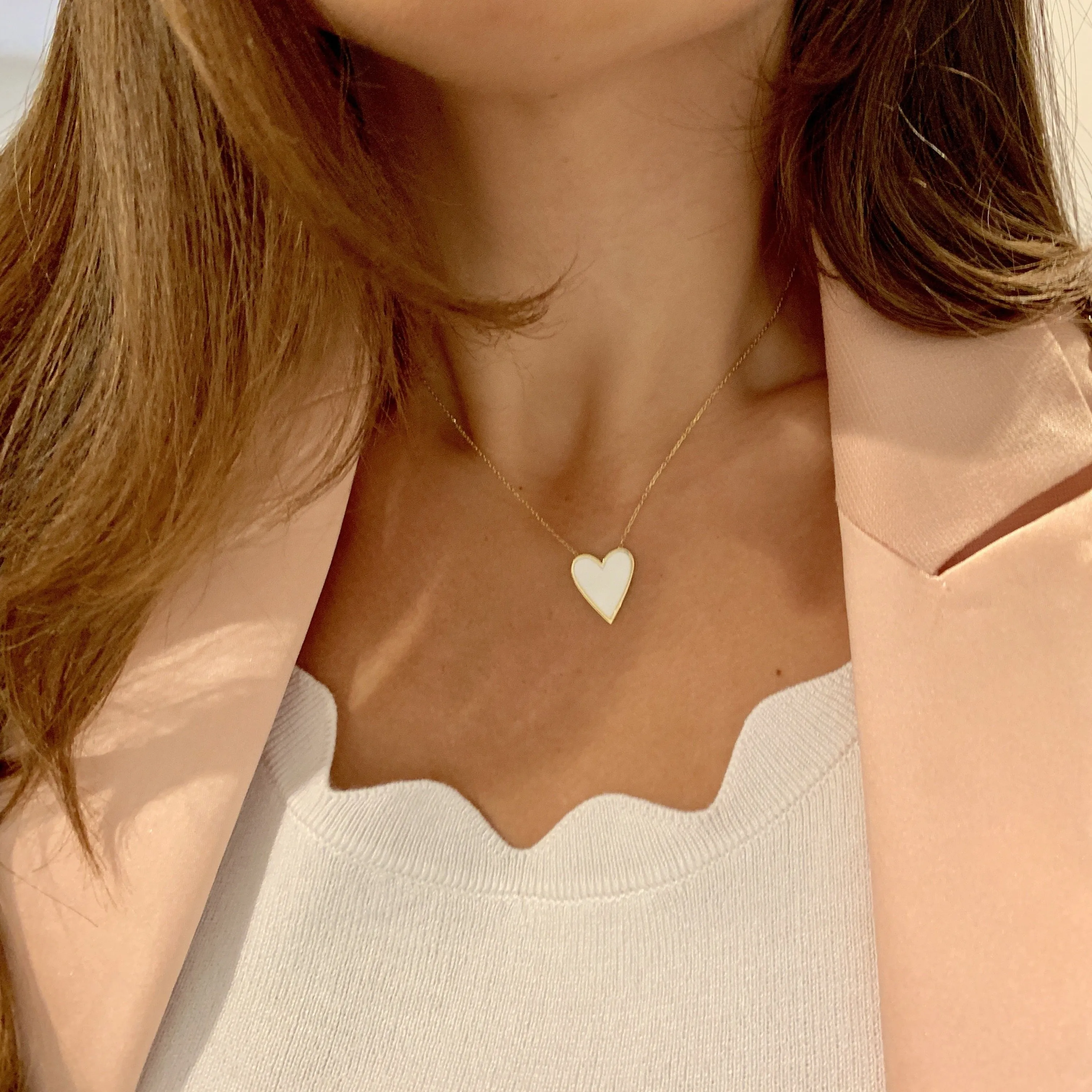 Enamel Heart Necklace