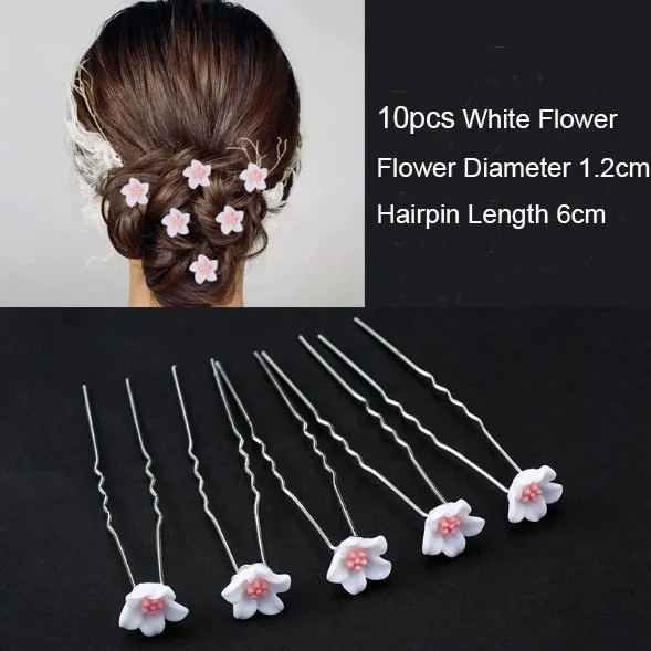 Fashion Women Simulated Pearl Hairpins Metal Barrette Clip Wedding Bridal Tiara Hair Accessories Wedding Hairstyle Design Tools