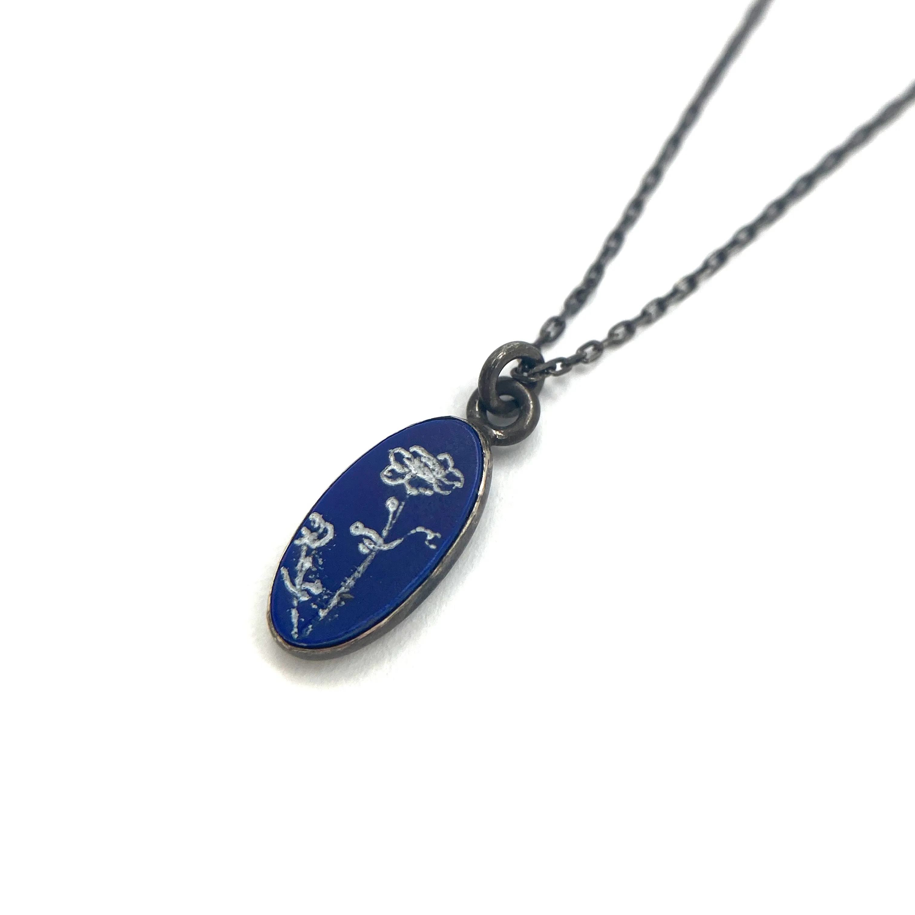 Floral Lapis Pendant