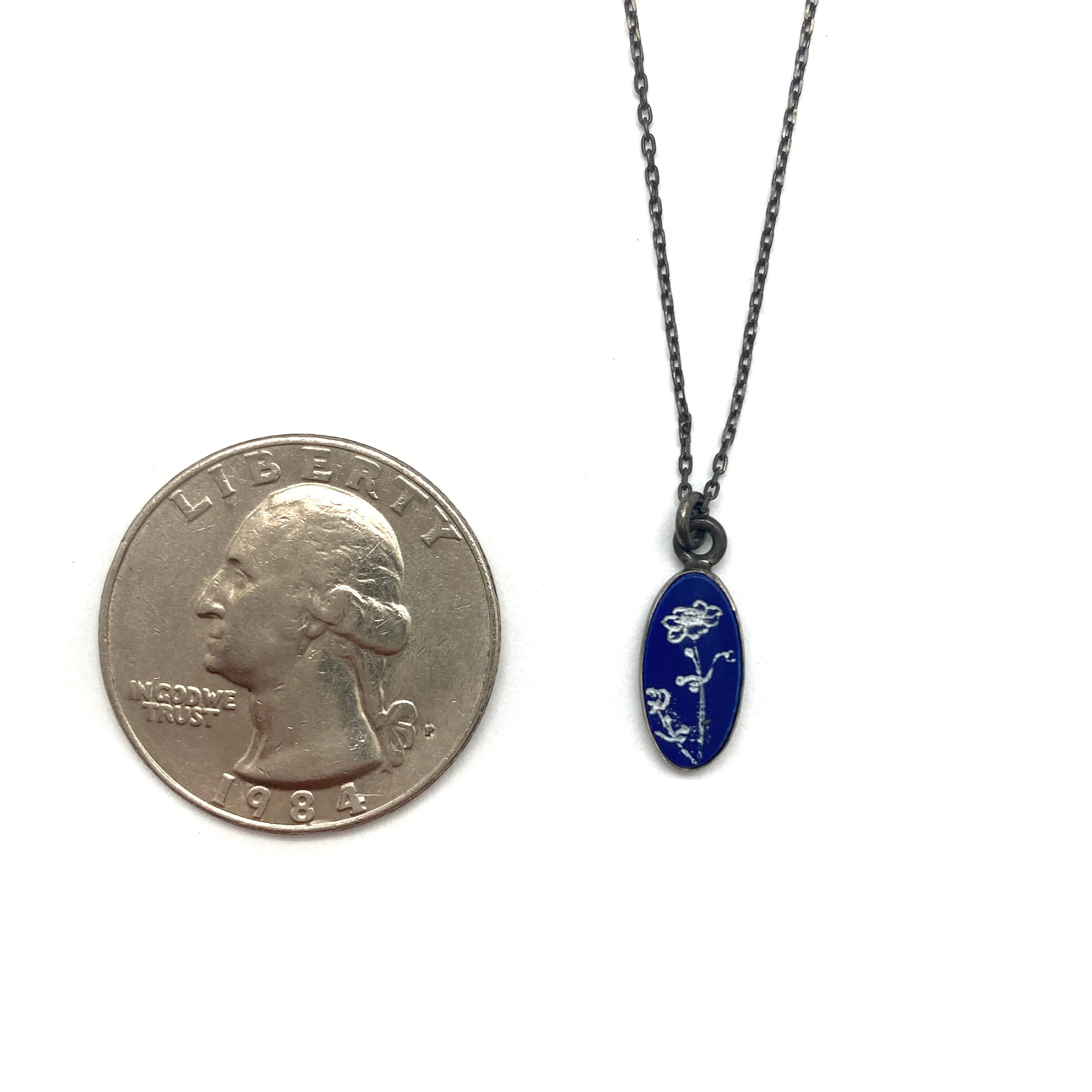 Floral Lapis Pendant