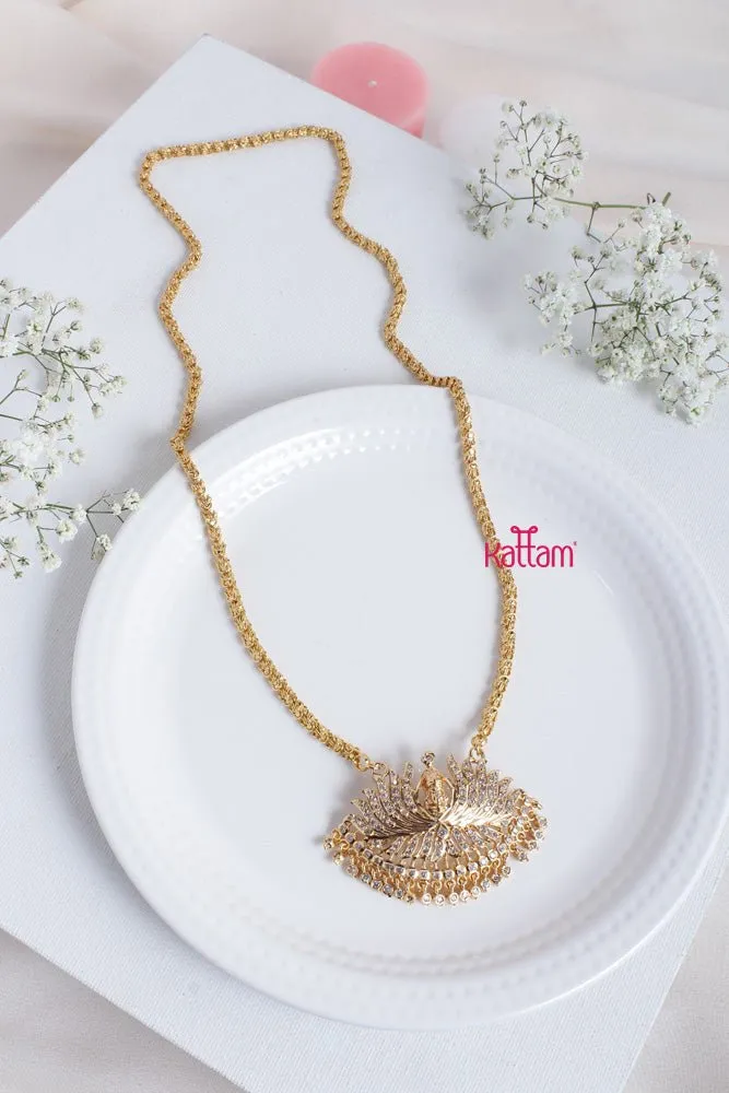 Goldtone Goddess Lotus Gati Dollar Chain