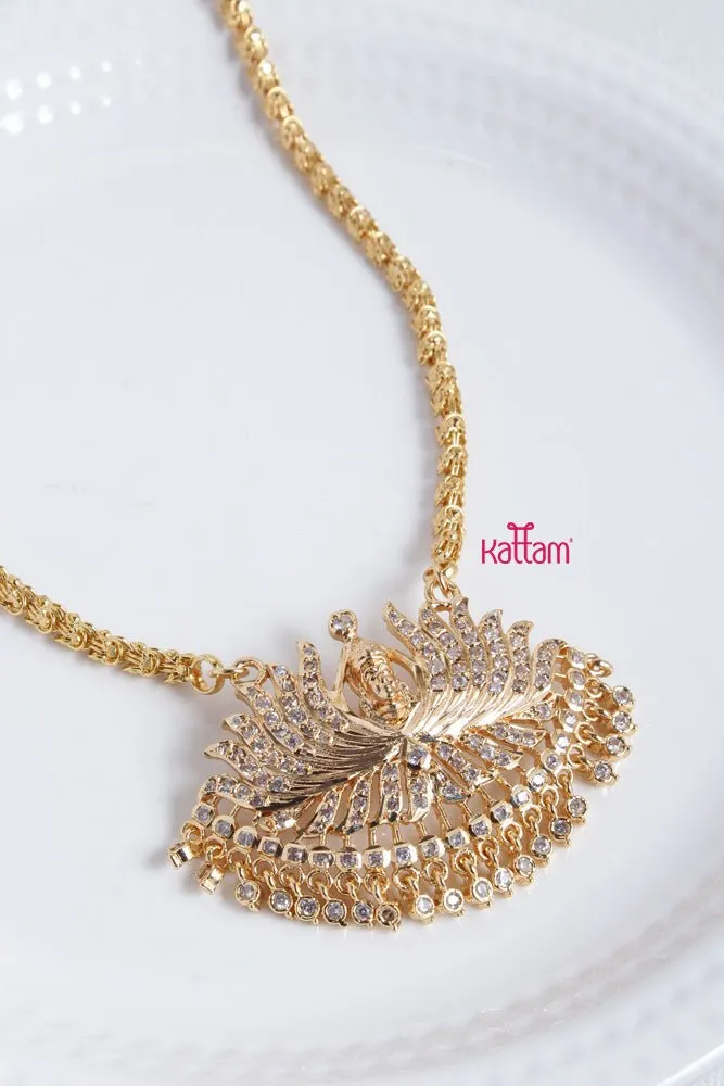 Goldtone Goddess Lotus Gati Dollar Chain