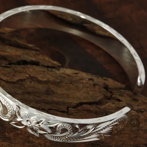 Hawaiian Jewelry Heavy Scroll Cuff Bangle