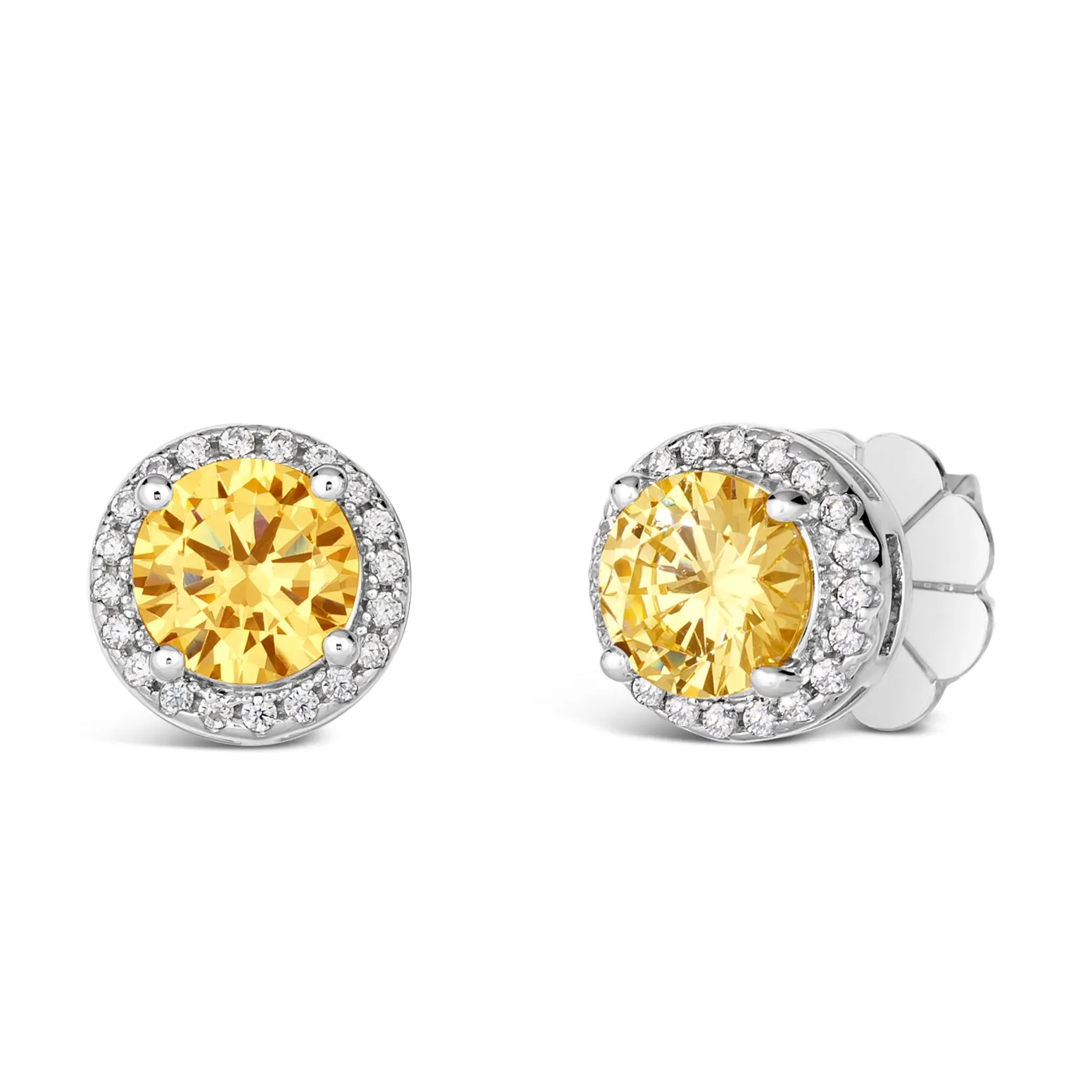 Hello, Halo 2 Carat Diamond Crystalline Studs