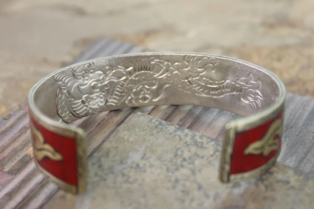 Inlaid Tibetan Dorje Bracelet