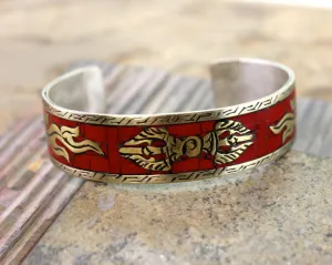 Inlaid Tibetan Dorje Bracelet